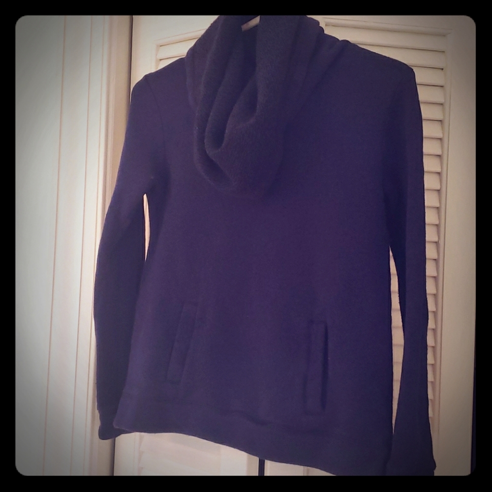 J. Crew cowl-neck sweatshirt with pockets.
